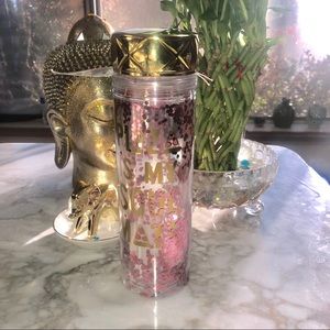 💜GLITTER Water Bottle Pizza Is My Soul Mate Gold